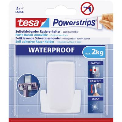 tesa POWERSTRIPS® Waterproof scheermeshouder Wit Inhoud: 1 stuk(s) tesa POWERSTRIPS® Waterproof scheermeshouder Wit Inhoud: 1 stuk(s)