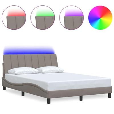 Bedframe zonder matras "Hanko" stof taupe 140x190 cm