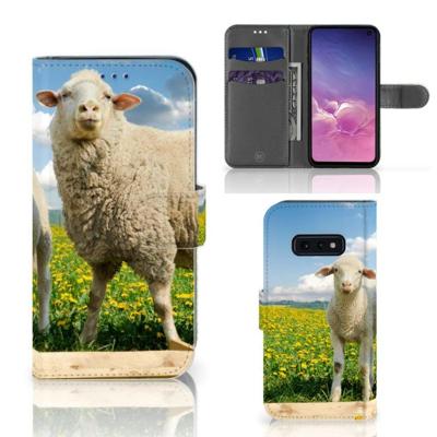 Samsung Galaxy S10e | Telefoonhoesje | Met pasjeshouder | Schaap en Lammetje Samsung Galaxy S10e | Telefoonhoesje | Met pasjeshouder | Schaap en Lammetje