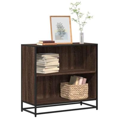Boekenkast 80,5x35x76 cm bewerkt hout bruin eikenkleur