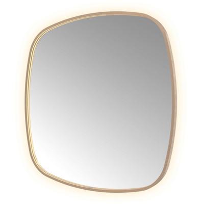 Spiegel Hotbath &MORE 100x100 cm LED-Verlichting Spiegelverwarming Deens Ovaal Geborsteld Koper PVD Spiegel Hotbath &MORE 100x100 cm LED-Verlichting Spiegelverwarming Deens Ovaal Geborsteld Koper PVD