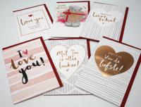 6 Valentijnskaarten set van 6 verschillende liefdes kaarten - thumbnail