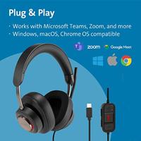 Kensington USB-C Headset H2000, Over-Ear, zwart - thumbnail