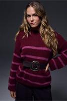 Suzette stripe pullover - bordeaux/orchid - 13229 - thumbnail