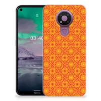 Nokia 3.4 TPU bumper Batik Oranje - thumbnail
