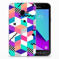 Samsung Galaxy Xcover 4 | Xcover 4s | TPU Hoesje | Blokken Kleurrijk - thumbnail