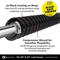 DR Strings BKB-45 Black Beauties Medium 45-105 basgitaarsnaren - thumbnail