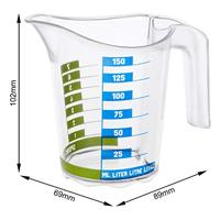 Rotho Domino Maatbeker 0.15L Transparant - thumbnail