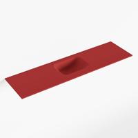 MONDIAZ LEX Fire solid surface inleg wastafel voor toiletmeubel 110cm. Positie wasbak midden - thumbnail