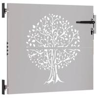 Poort 85x100 cm boomontwerp cortenstaal - thumbnail