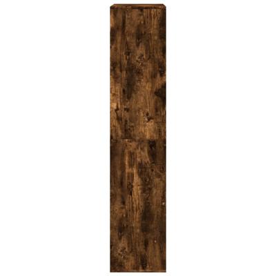 kamerscherm 100x33x155,5 cm bewerkt hout gerookt eikenkleurig