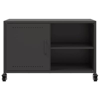 Tv-meubel 68x39x43,5 cm staal zwart