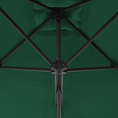VidaXL Parasol met stalen paal 250x250 cm groen