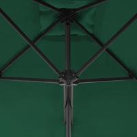 VidaXL Parasol met stalen paal 250x250 cm groen - thumbnail