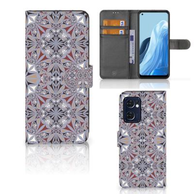 OPPO Find X5 Lite | Reno 7 5G | Bookcase | Flower Tiles OPPO Find X5 Lite | Reno 7 5G | Bookcase | Flower Tiles