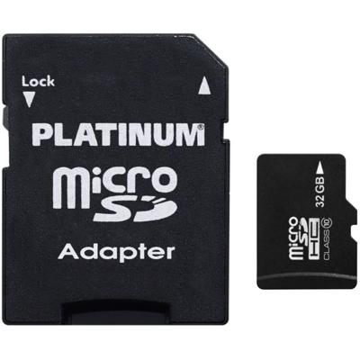 Platinum 177332 microSDHC-kaart 32 GB Class 10 Incl. SD-adapter
