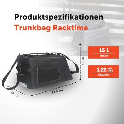 New looxs varo trunkbag - waterdichte schoudertas, zwart - thumbnail