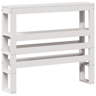 Bedframe zonder matras massief grenenhout wit 140x190 cm