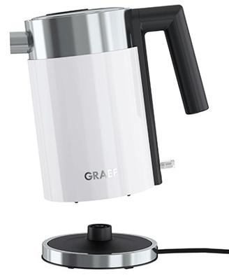 Graef WK401EU Waterkoker Oververhittingsbeveiliging Aantal/Volume: 1 l RVS, Wit