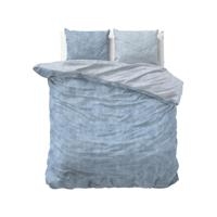 Sleeptime Flanel Washed Cotton Blauw 240 x 200/220 cm - thumbnail