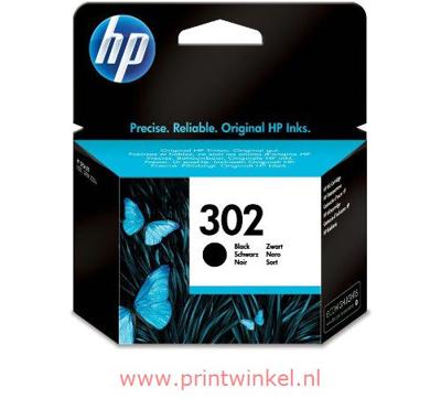 HP 302 Inktcartridge Origineel Zwart F6U66AE Inkt