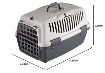 TRIXIE Draagtas Capri 1 - XS: 32x31x48 cm - Lichtgrijs en donkergrijs - Voor hond en kat - thumbnail