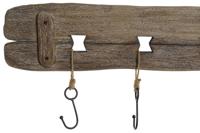 Wandkapstok Home ESPRIT Natuurlijk Metaal Paulownia hout 99 x 3 x 31 cm - thumbnail