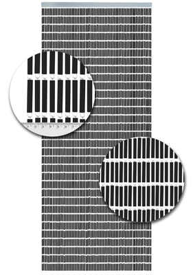 Vliegengordijn Hulzen Zwart - 90cm x 210cm