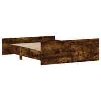 Bedframe met hoofd- en voeteneinde gerookt eiken 150x200 cm - thumbnail