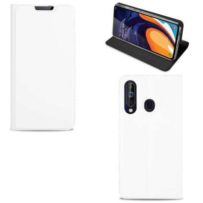 Samsung Galaxy A60 Hoesje Wit met Standaard