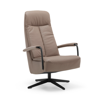 Draaifauteuil C-104 Bruin Leer Draaifauteuil C-104 Bruin Leer