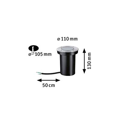 Paulmann Floor 2200K rd 94732 Vloerinbouwlamp GU10 LED 4.3 W Zwart Paulmann Floor 2200K rd 94732 Vloerinbouwlamp GU10 LED 4.3 W Zwart