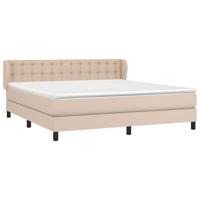 Boxspring met matras kunstleer cappuccinokleurig 180x200 cm - thumbnail