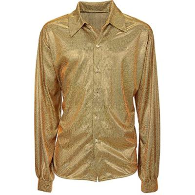 Party Glitterblouse man goud