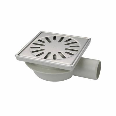 Doucheput Aquaberg ABS Vloerput RVS Rooster RVS Sierrand Zijuitlaat 50 mm 150x150 mm PPC Reukafsluiter Aquaberg