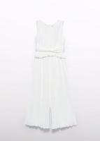 Abel & Lula Zomer jumpsuit geplooid meisjes - creme wit - thumbnail