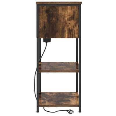 Nachtkastje Gerookt eiken 55 x 31 x 76 cm Bewerkt hout