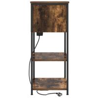 Nachtkastje Gerookt eiken 55 x 31 x 76 cm Bewerkt hout - thumbnail