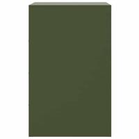 Nachtkastjes 2 st 34,5x39x62 cm staal olijfgroen - thumbnail