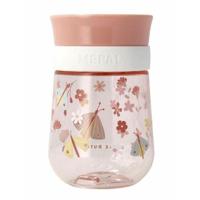 Mepal oefenbeker 360° Mio 300 ml flowers & butterflies - thumbnail