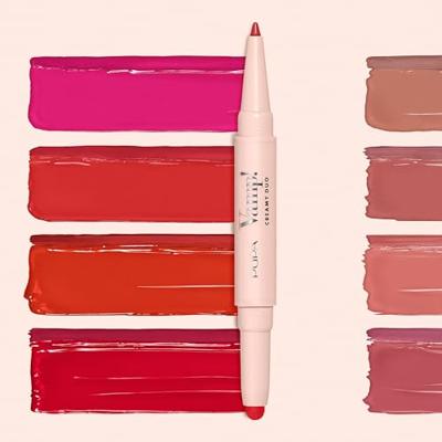 Pupa Milano - Pupa Vamp! Creamy Duo Lip Pencil 10 g 002 Medium Nude Lip Liner 1 g Dames - thumbnail