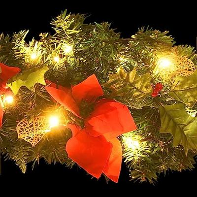 VidaXL Kerstboog met led-lampjes 90 cm pvc groen VidaXL Kerstboog met led-lampjes 90 cm pvc groen