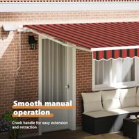 VidaXL Inklapbaar zonnescherm oranje en bruin 400 × 300 cm - thumbnail