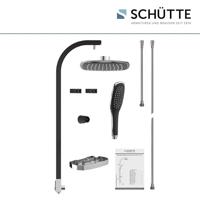 Regendouche Opbouwset Schütte Madagaskar Wellness Stortdouche Zwart en Chroom - thumbnail