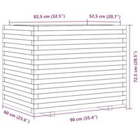 Plantenbak 90x60x72,5 cm geïmpregneerd grenenhout - thumbnail