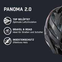 Alpina sports tour helm panoma 2.0 52-57 glans zwart/roze - thumbnail