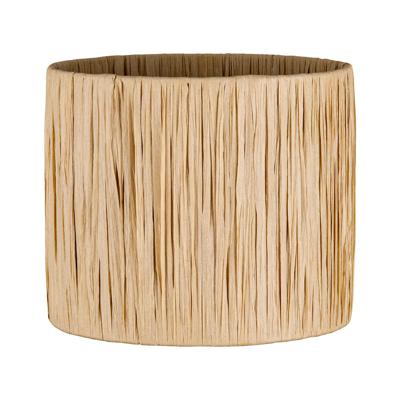 Raffia lampenkap - cilindrisch - beige - Boheemse stijl - ø20 x 17 cm - E27 fitting - Ontworpen voor tafellampen en Pendellamp - Ontworpen voor woonkamer en eetkamer