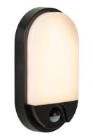 Lucide HUPS IR - Wandlamp Binnen/Buiten - LED - 1x10W 3000K - IP54 - Beweging & dag/nacht sensor - Zwart - thumbnail