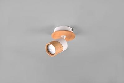 Trio Plafondlamp hout met witAruni - 801170131