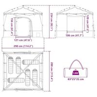 Tent met dak Anders met luchtopening Blauw en Zwart 290 x 288 cm - thumbnail
